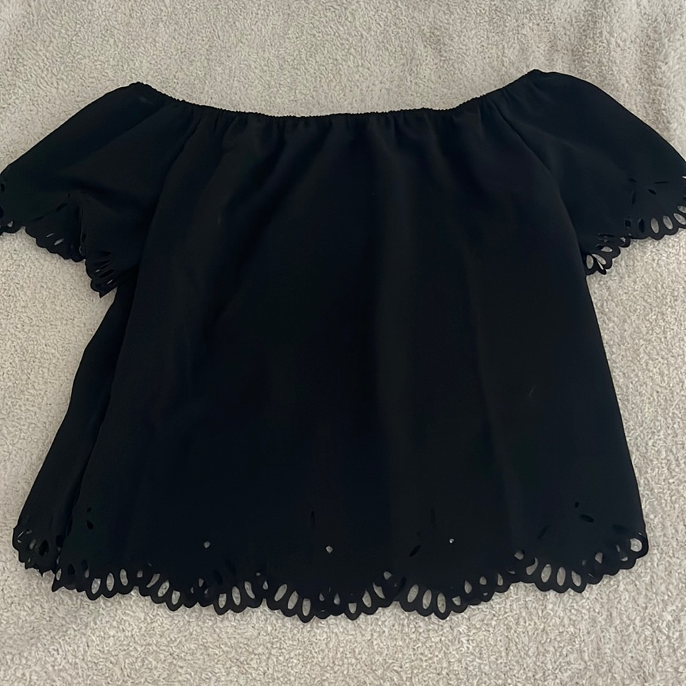 Black off the shoulder top